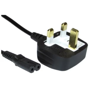 Image of Spire UK Power Lead, Figure 8, Moulded Plug, 2 Metres