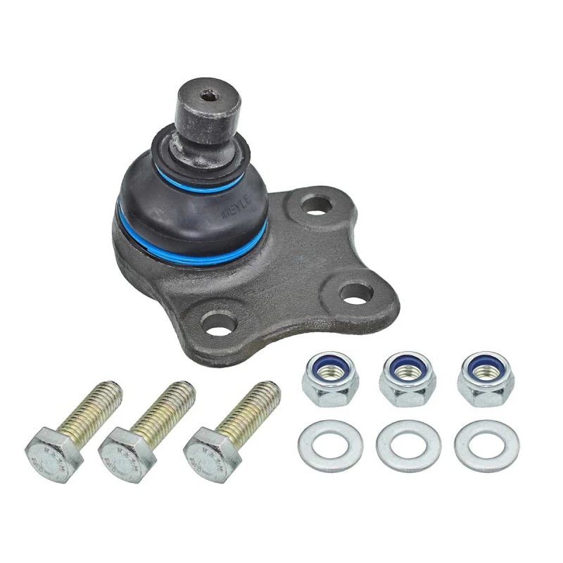 Image of MEYLE 716 010 0013 Ball joint Original Quality, Front Axle Right, with fastening/mounting material Support-/Steering Link (2462)