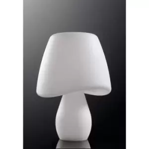 Image of Cool Table Lamp 2 Bulbs E27 In Line Switch Indoor, opal white