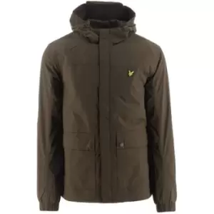 Image of Lyle and Scott Olive Hooded Pocket Jacket