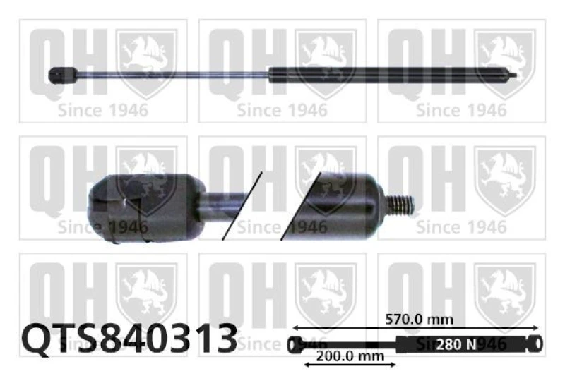 Image of QUINTON HAZELL Bonnet strut QUINTON HAZELL QTS840313