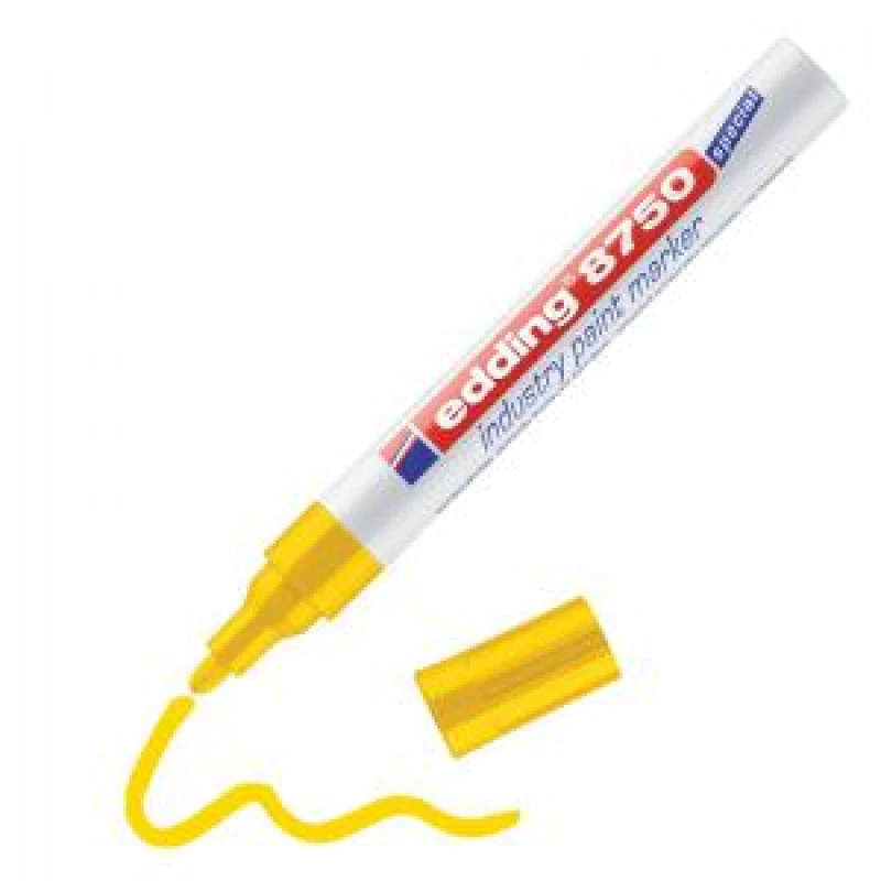 Image of edding 8750 Industry paintmarker yellow Box of 10
