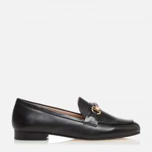 image of Dune Womens Grange Leather Loafers - Black - UK 3