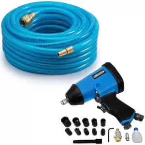 Image of Compressed Air Hose 20m & Impact Wrench Set