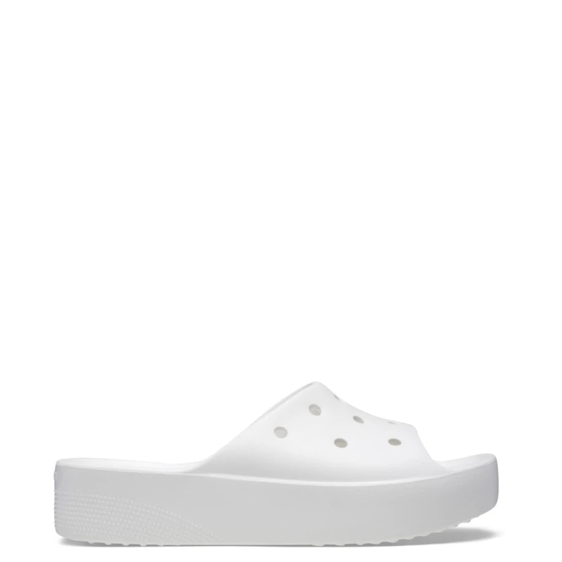 Image of Crocs Crocs Classic Platform Shoes Womens - White White 4