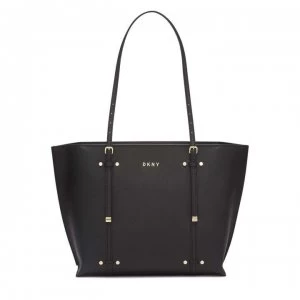 image of DKNY Bo Saffiano Tote Bag - Black/Gold BGD