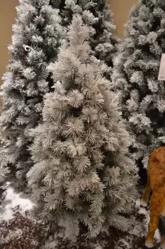 Image of 4ft, 5ft, 6ft, 7ft or 8ft Snowy Vancouver Artificial Christmas Tree Green