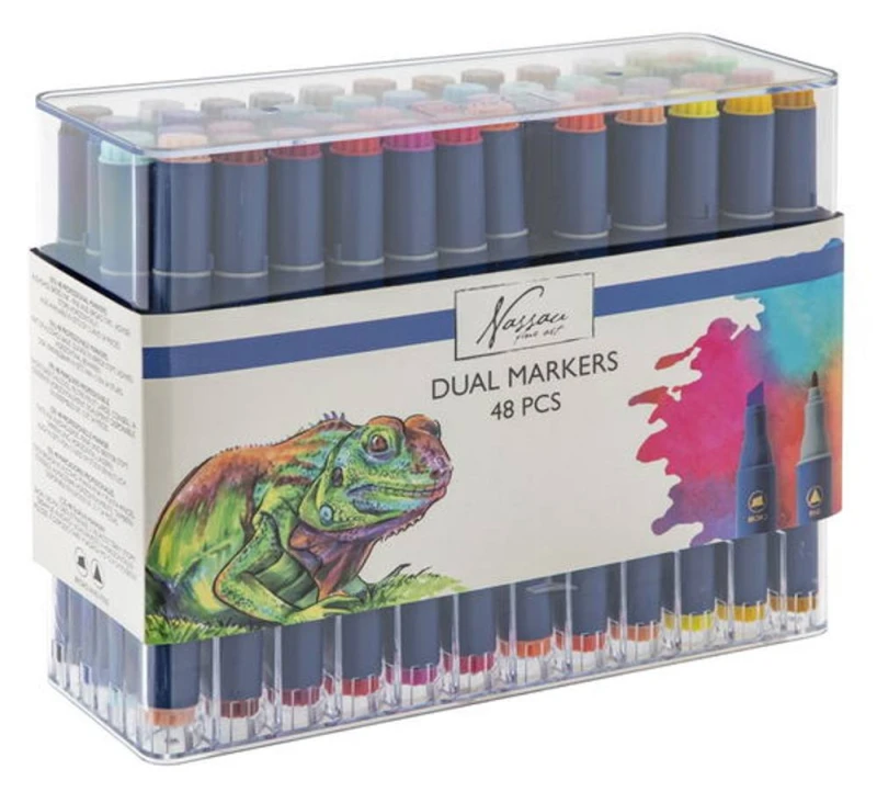 Image of Nassau - Round dual markers (48 pcs) (AR0105/23GE)