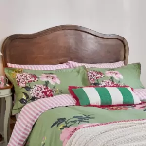 Image of Joules Hydrangea Floral Double Duvet Cover Set, Green