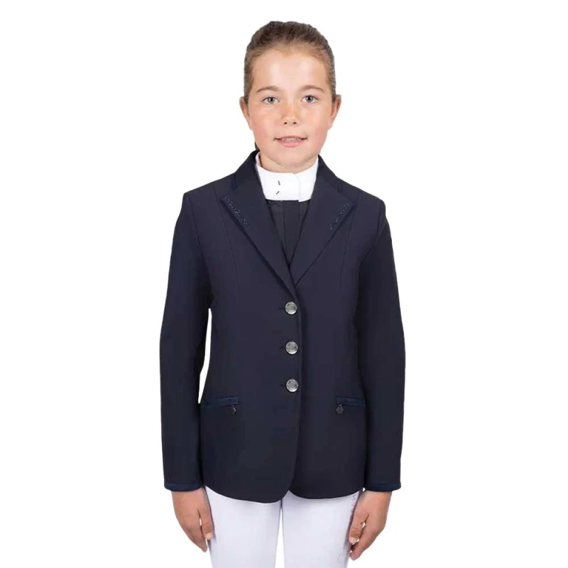 Image of Coldstream Suede Horse Riding Jacket in Navy Size: 11-12 Years Navy Unisex 11-12 Years