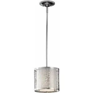 Image of Loops - 1 Bulb Ceiling Pendant Light Fitting Chrome LED E27 100W Bulb