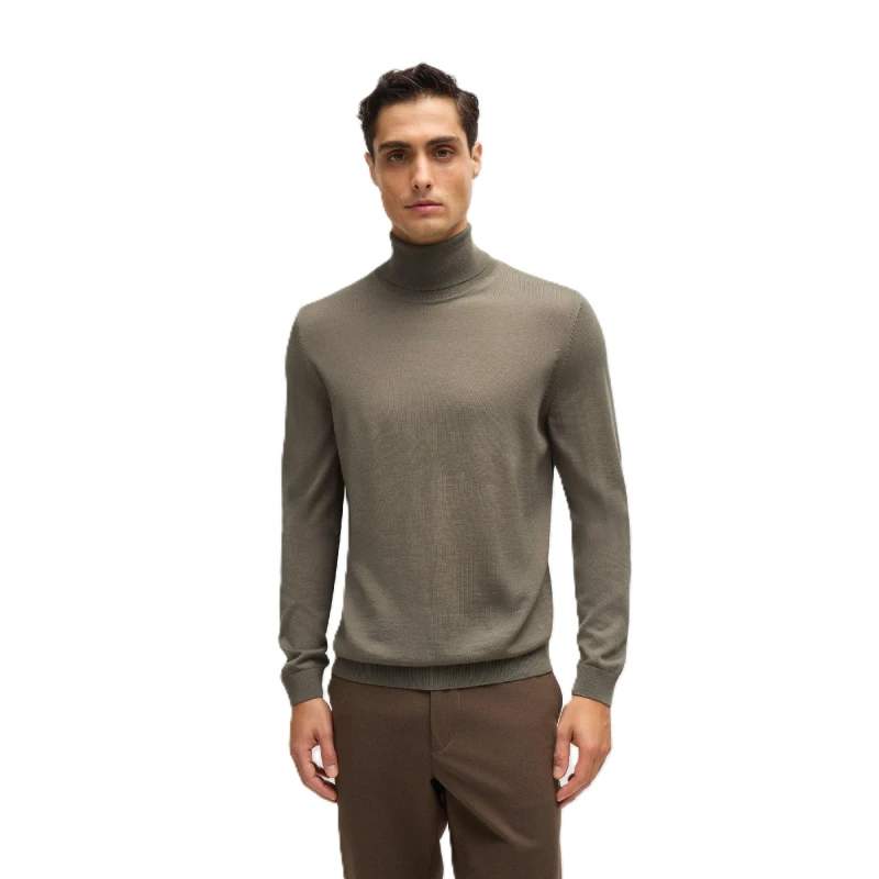Image of Boss Mens Musso P Crew Sweatshirt Crew Sweaters S Green 52319716350