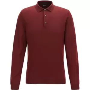 Boss Bono Knit Polo Shirt - Red