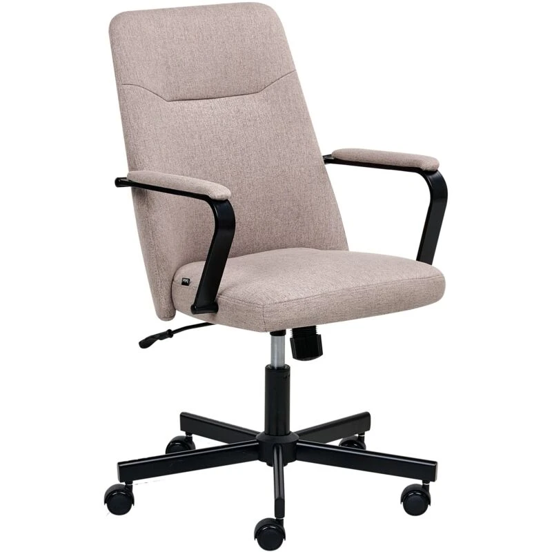 Image of Beliani Office Chair Caroga Fabric Light Brown
