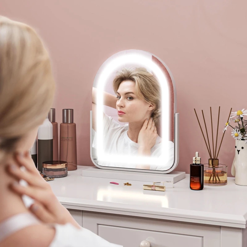 Image of HOMCOM Vanity Mirror with Lights, 3 Colour, 360° Rotation, Touch Screen - Homcom 5063603981263