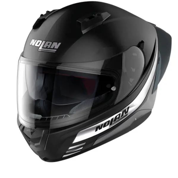 Image of Nolan N60-6 Sport Outset 020 Flat Black White Full Face Helmet Size L