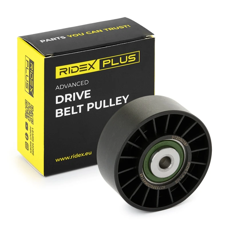 Image of RIDEX PLUS Deflection / guide pulley, V-ribbed belt RIDEX PLUS 312D0038P