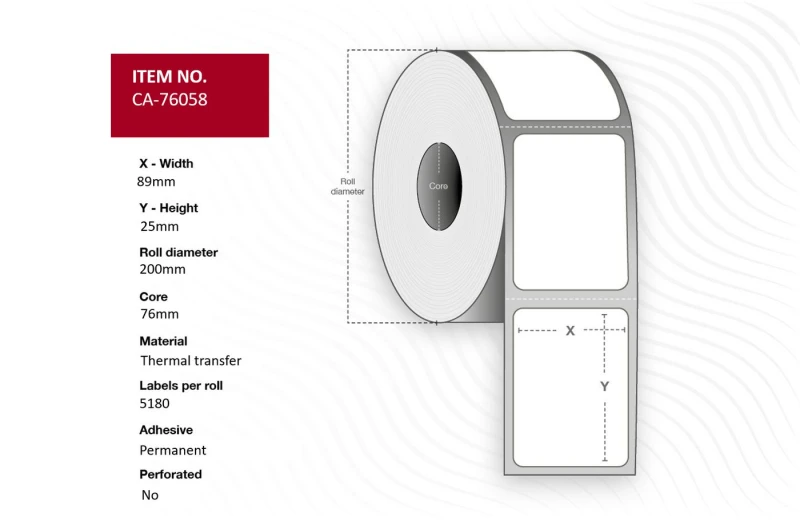 Image of CAPTURE Lel 89x25mm. Core 76mm.