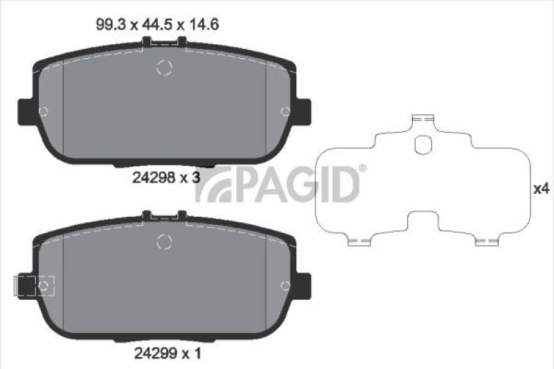 Image of Brake pad set PAGID T1572N
