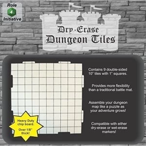 Image of Dry Erase Dungeon Tiles Pack of Nine 10
