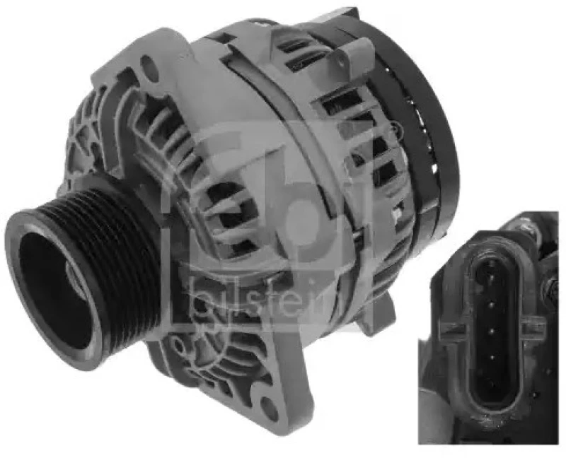 Image of FEBI BILSTEIN 48946 Generator Alternator Charging Current: 80A, Voltage: 24V Alternator (4)