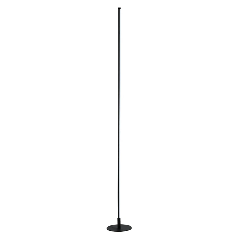 Image of Happy Homewares Modern Sleek Stick Style LED Standard Floor Lamp with Foot Dimmer Switch in Black Unisex