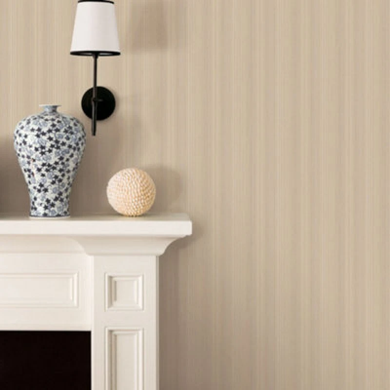 Image of Galerie Nordic Elements Cream Metallic Thin Stripe Texture Wallpaper Roll