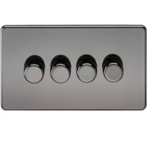 image of KnightsBridge Screwless 4G 2-way 10-200W (5-150W LED) trailing edge dimmer - Black Nickel