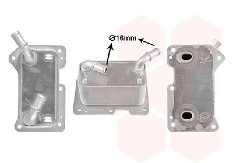 Image of VAN WEZEL Engine oil cooler VAN WEZEL 59013714