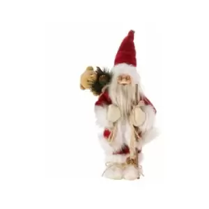 image of Christmas Red LED Santa Claus Figure 30cm