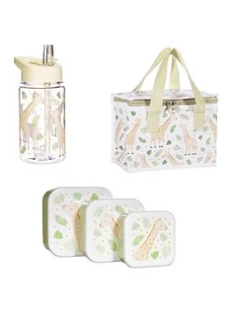 image of Sass & Belle Gigi Giraffe Lunch Bag, Water Bottle And Lunch Boxes