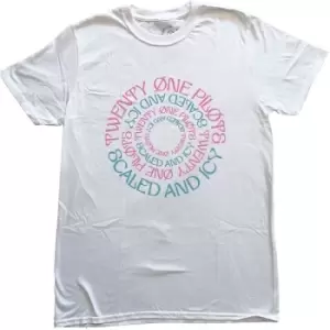 Twenty One Pilots - Circular Unisex X-Large T-Shirt - White