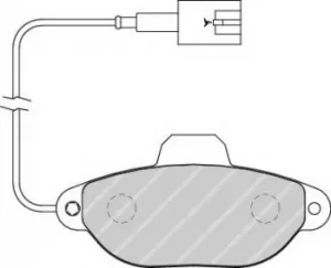 Image of Ferodo FDB1944 Brake Pad Set Front Axle Premier Car