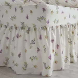 Image of Belledorm Delphine Fitted Valance (Double) (White) - White