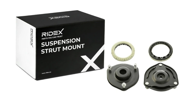 Image of RIDEX 1180S0463 Top strut mount Front Axle, with bearing(s) Suspension Strut Support Bearing (1180)