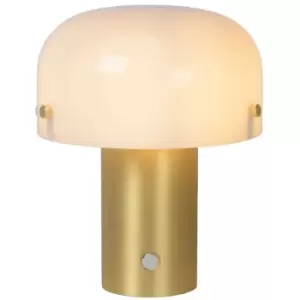 image of Lucide TIMON - Table Lamp - 1xE14 - 3 StepDim - Matt Gold, Brass