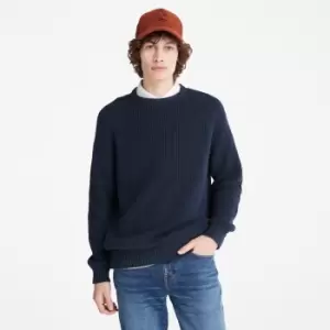 Image of Timberland Beards Brook Crew-neck Sweater For Men In Navy, Size XXL
