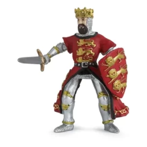 image of PAPO Fantasy World Red King Richard Toy Figure, Three Years or Above, Silver/Red (39338)