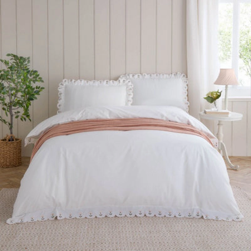 Image of Wylder Florrie Embroidered Cotton Duvet Set