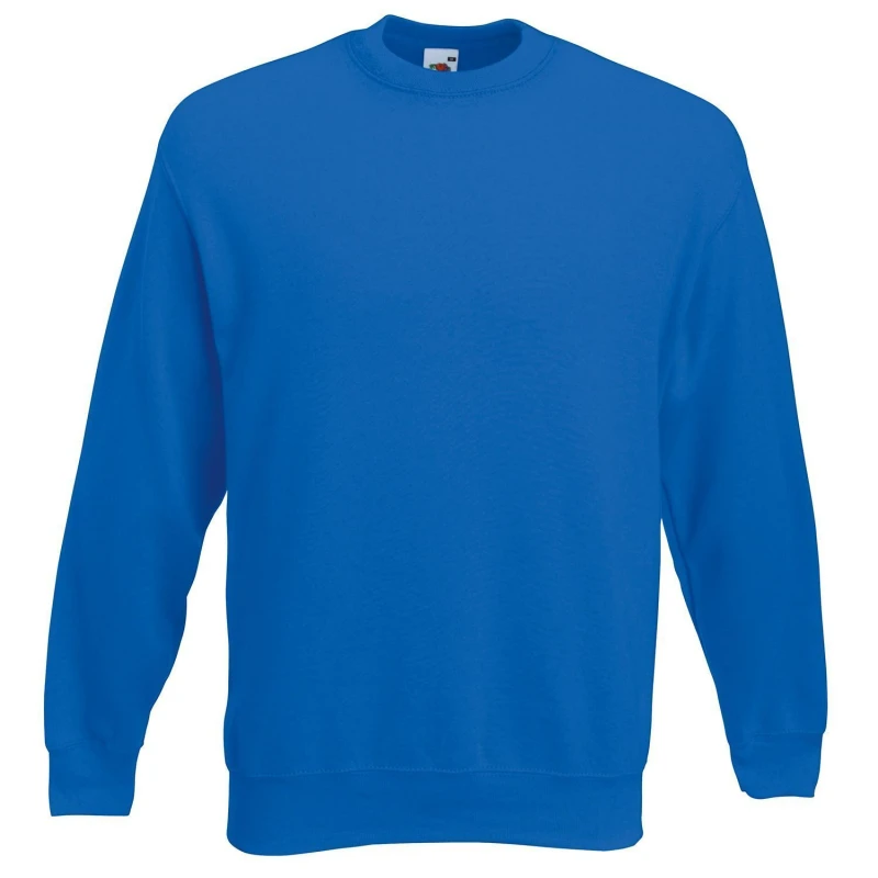 Image of Fruit Of The Loom Fruit of the Loom Men Classic 80 20 Set-in Sweatshirt in Royal Size: Small Royal S Male 5063470951154