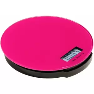 image of Premier Housewares - Zing Hot Pink Glass Kitchen Scale - 2kg