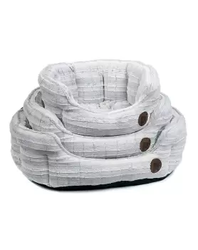 Image of Petface White Plush Oval Bed