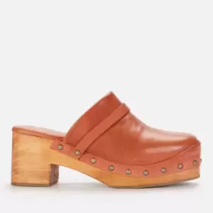 Image of Free People Womens Calabasas Heeled Clogs - Tan - UK 4