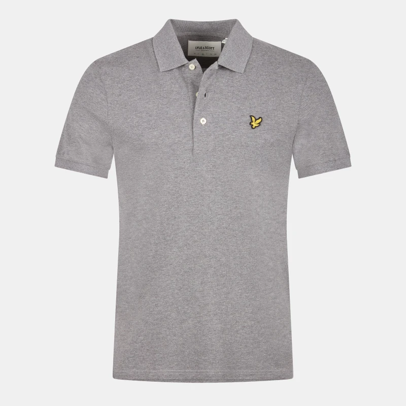 Image of Lyle and Scott Basic Short Sleeve Polo Shirt - Grey Grey XS
