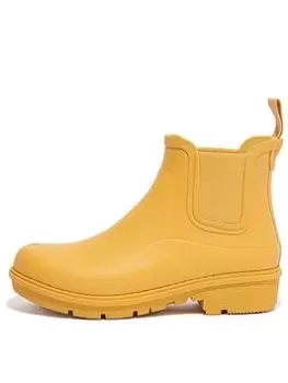 Image of FitFlop Wonderwelly Chelsea Boots - Yellow, Yellow, Size 4, Women