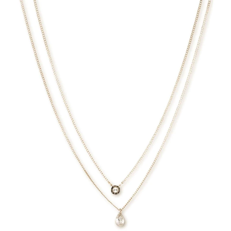 Image of DKNY Double Pendant Necklace Rose Gold female One Size