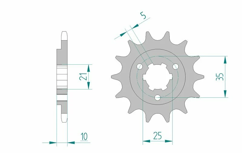 Image of AFAM Steel Standard Front Sprocket 22600 - 520