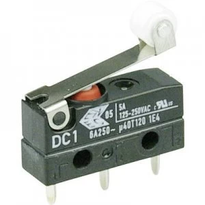 image of Cherry Switches Microswitch DC1C H1RB 250 V AC 6 A 1 x OnOn IP67 momentary