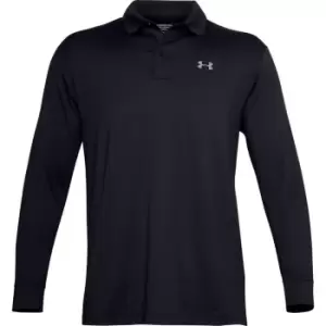 Image of Under Armour Perf 2.0 LS Polo - Black