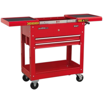 image of Sealey Mobile Steel Tool & Parts Trolley Red